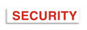 50mm X 66M White Tape Printed SECURITY in Red