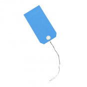 125mm x 63mm Blue Card Tags with 10inch Wire