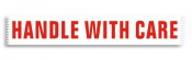 50mm X 66M White Tape Printed HANDLE WITH CARE in Red