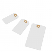 125mm x 63mm White Card Tags