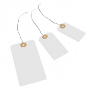 120mm x 60mm White Card Tags