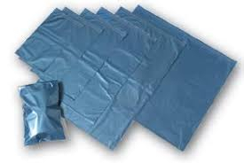 250 X 350mm + 40mm Lip Blue Metallic Mailers - Ref MB02